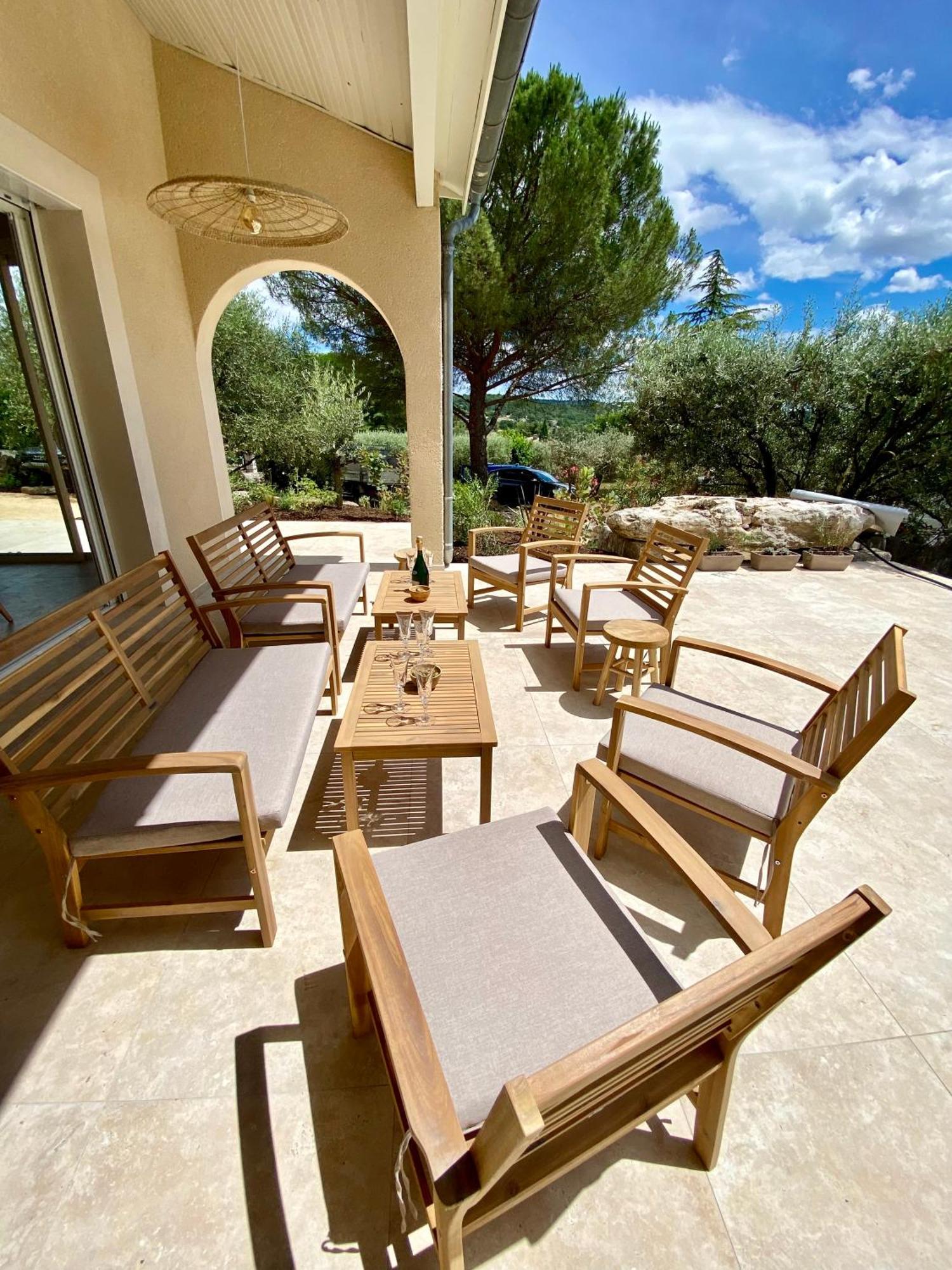 Maison Pour 12P, Piscine A Debordement Chauffee D'Avril A Octobre Inclus Ruoms Luaran gambar