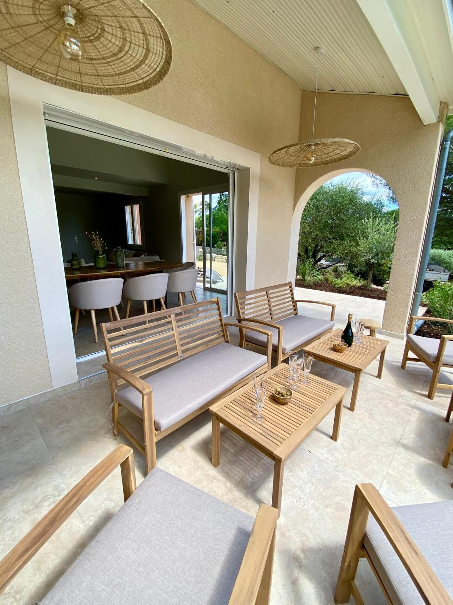 Maison Pour 12P, Piscine A Debordement Chauffee D'Avril A Octobre Inclus Ruoms Luaran gambar