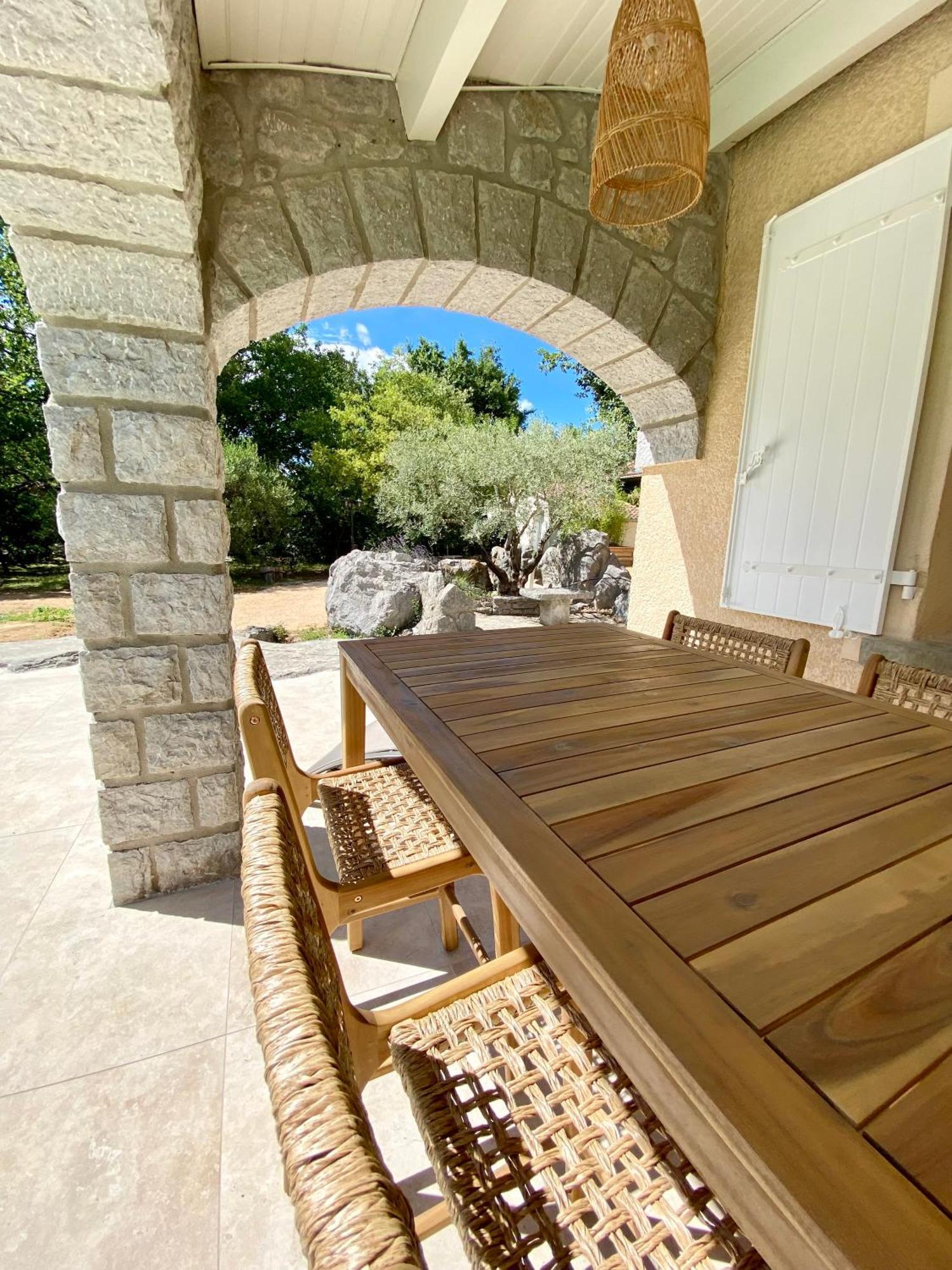 Maison Pour 12P, Piscine A Debordement Chauffee D'Avril A Octobre Inclus Ruoms Luaran gambar